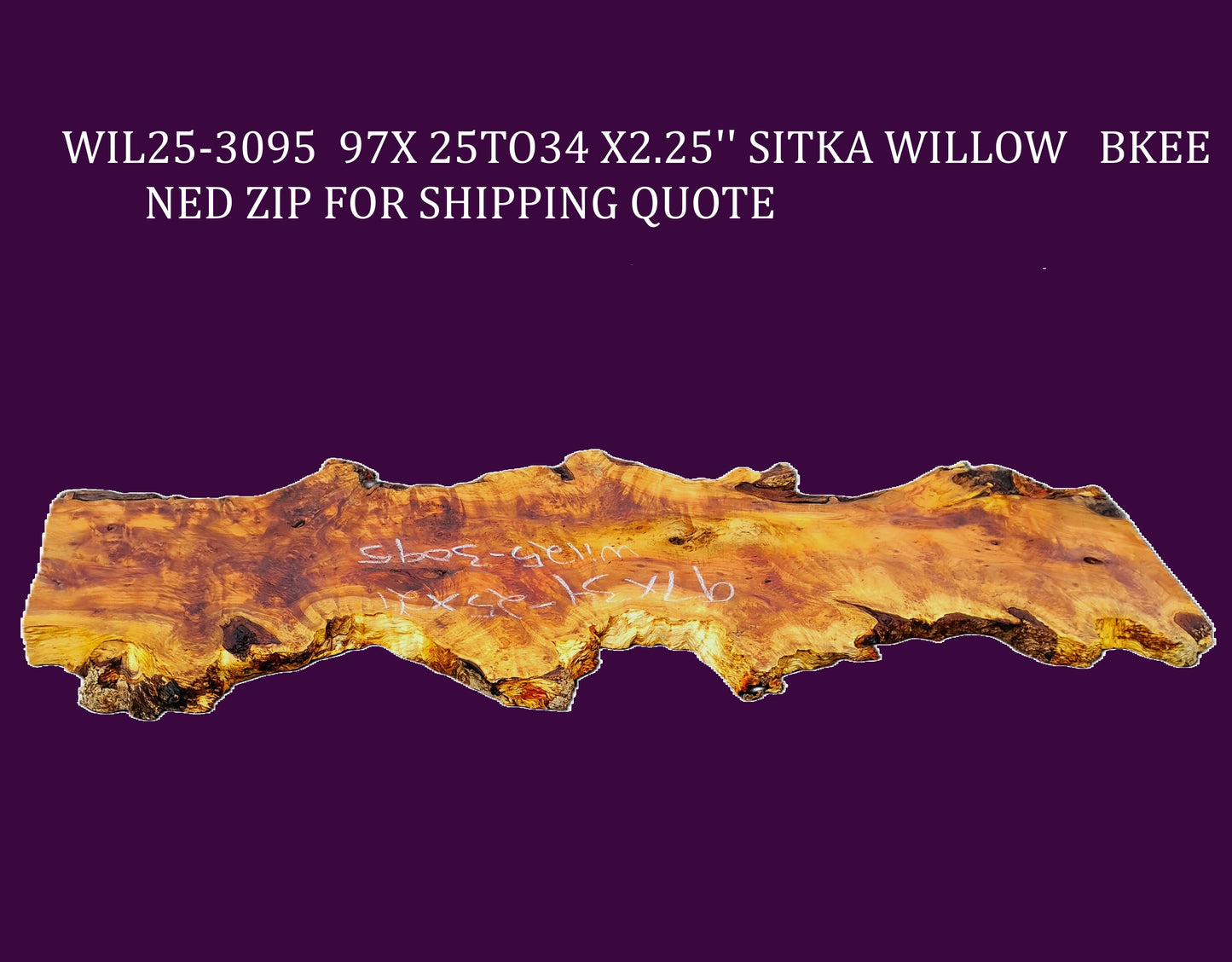 Sitka Willow Burl | DIY | River Table | Live Edge Slab | WIL25-3095