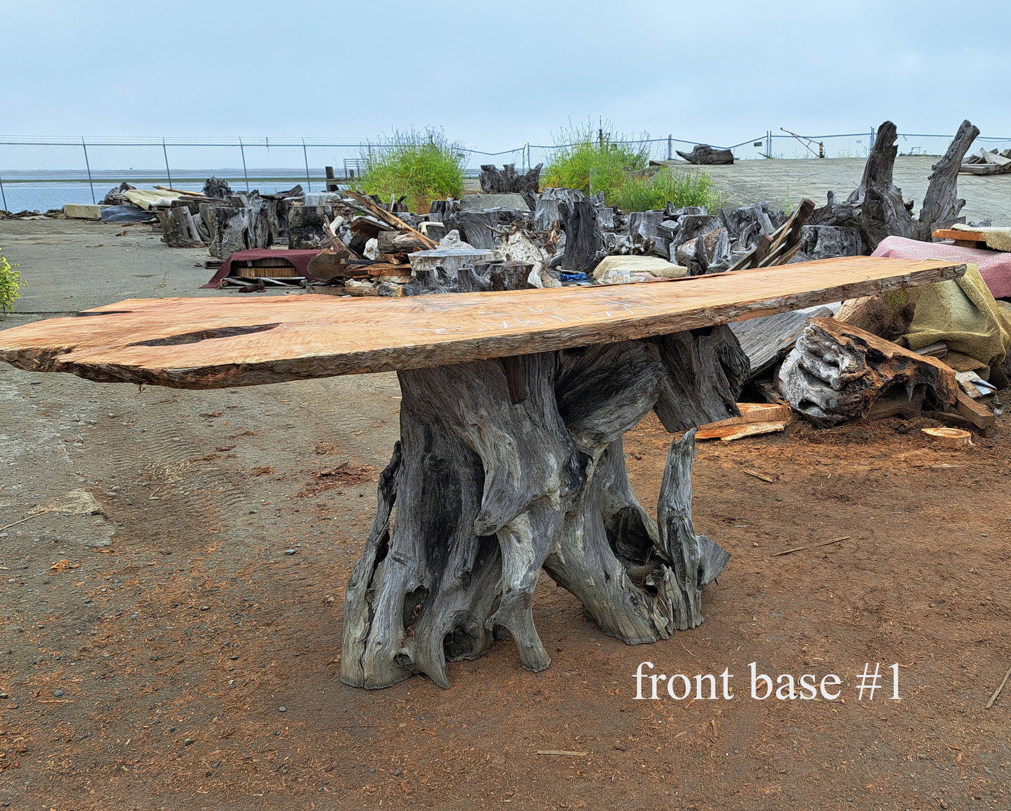 Bar Top And Base | Rustic Furniture | Bar | Curly Slab | Root Base| Bar#1