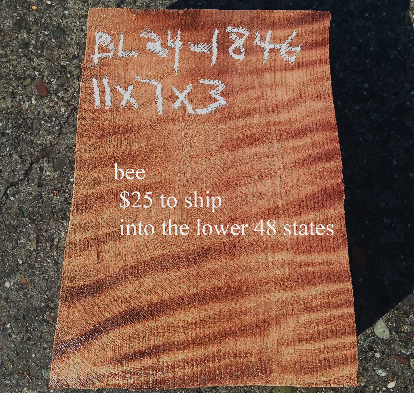 Curly Redwood | Turning block | Craft Wood | Bl24-1846