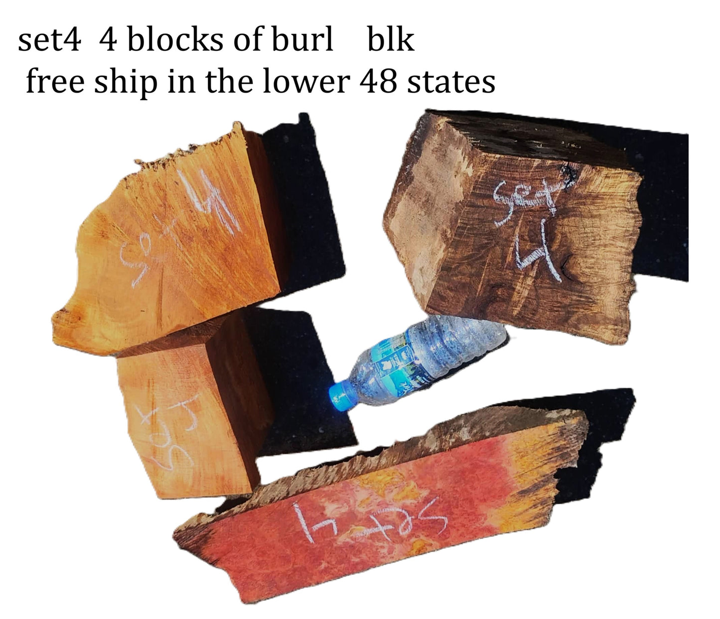 4 Blocks of Burl | Turning Blocks | DIY | Block Set#4