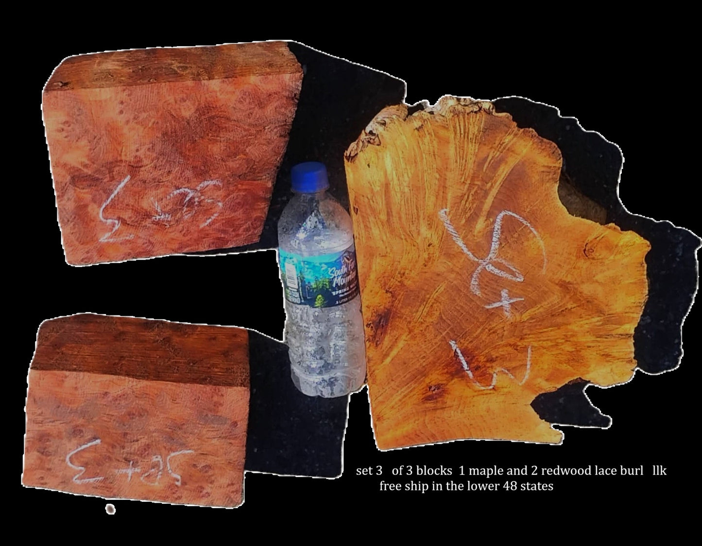 Maple/Redwood Lace Burl | Turning Blocks | DIY | Block Set #3