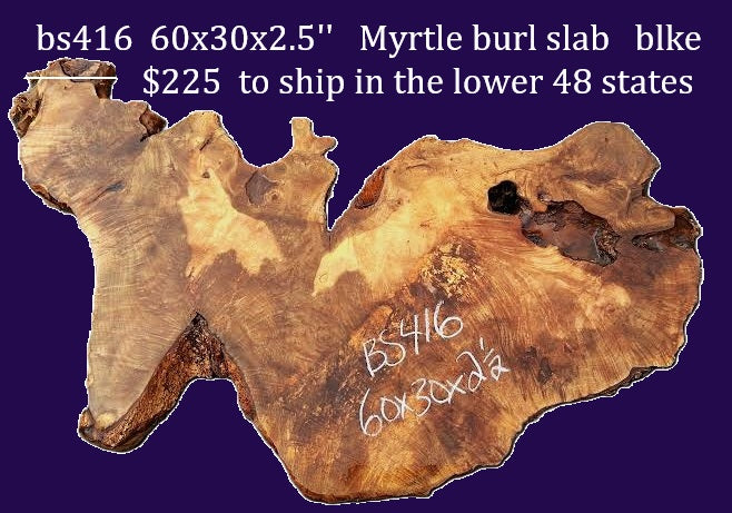 myrtle burl | river table | DIY | Live edge slab | bs416