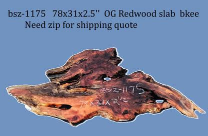 Old Growth Redwood Slab | Headboard | DIY |  river table | live edge table | BSZ-1175