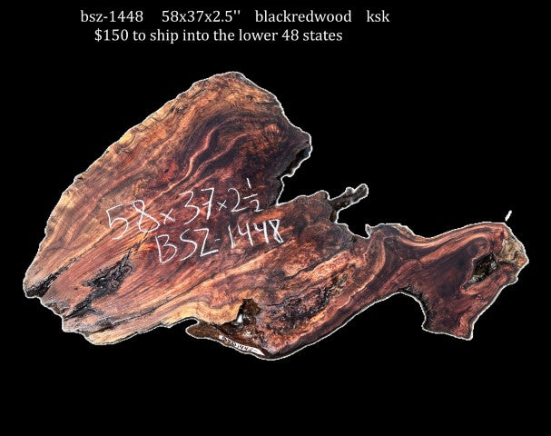 Black Redwood Slab | DIY | River Table | Craft Wood | BSZ-1448