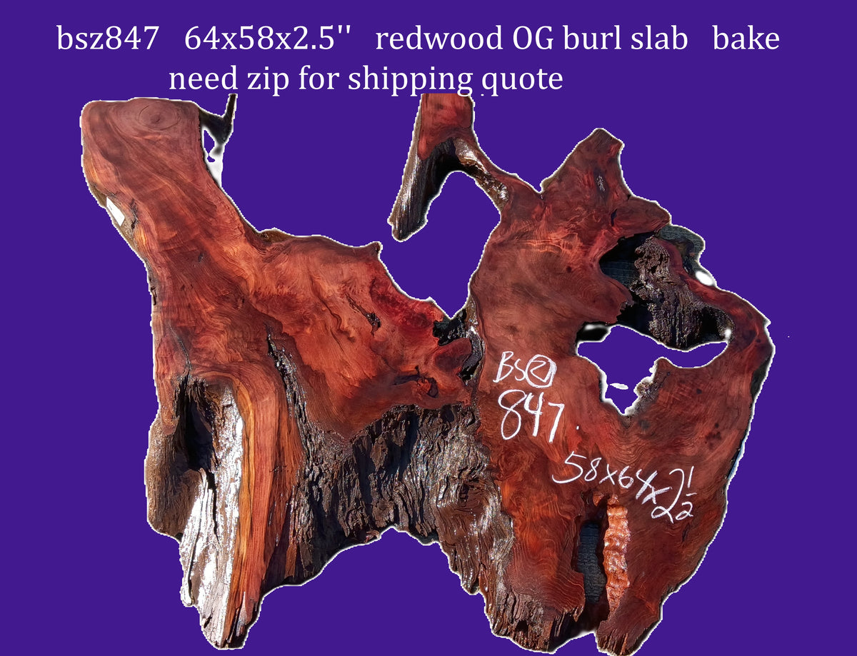Redwood Burl Slab | DIY | river table | headboard | BSZ847