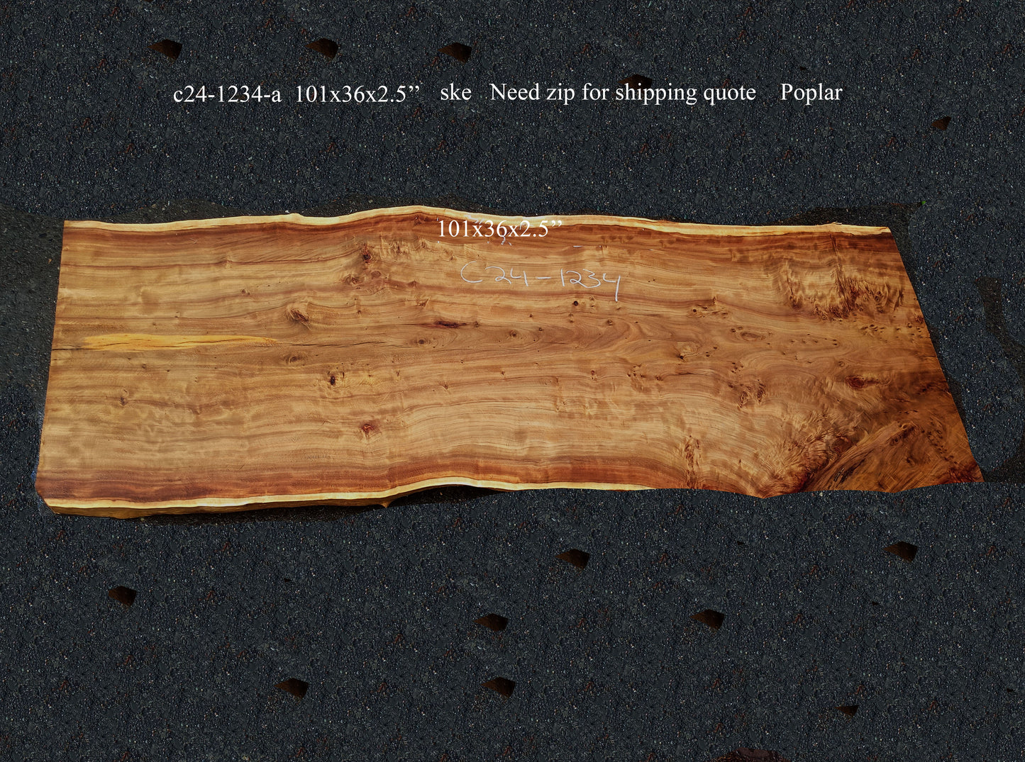 Cottonwood | Poplar | Burl Slab | bar | Table | C24-1234