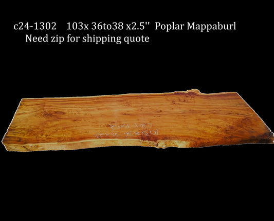 Mappa Slab | Poplar | Burl Slab | Crafts | River Table | C24-1302