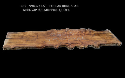 Poplar/Cottonwood | Craft Wood | DIY | River Table | C50