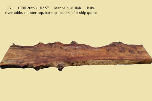 Mappa Burl | Counter Top | DIY | River Table | Bar Top | C-51