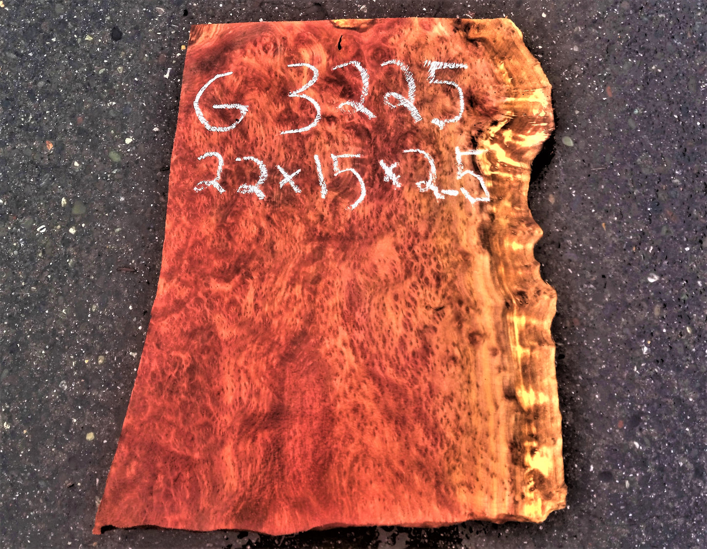 Redwood lace burl | guitar billet | DIY wood crafts |  g3225l