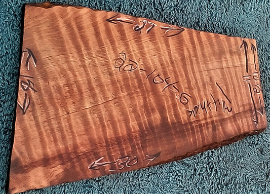 guitar billet | curly redwood | luthier | DIY | wood crafts | g22-104