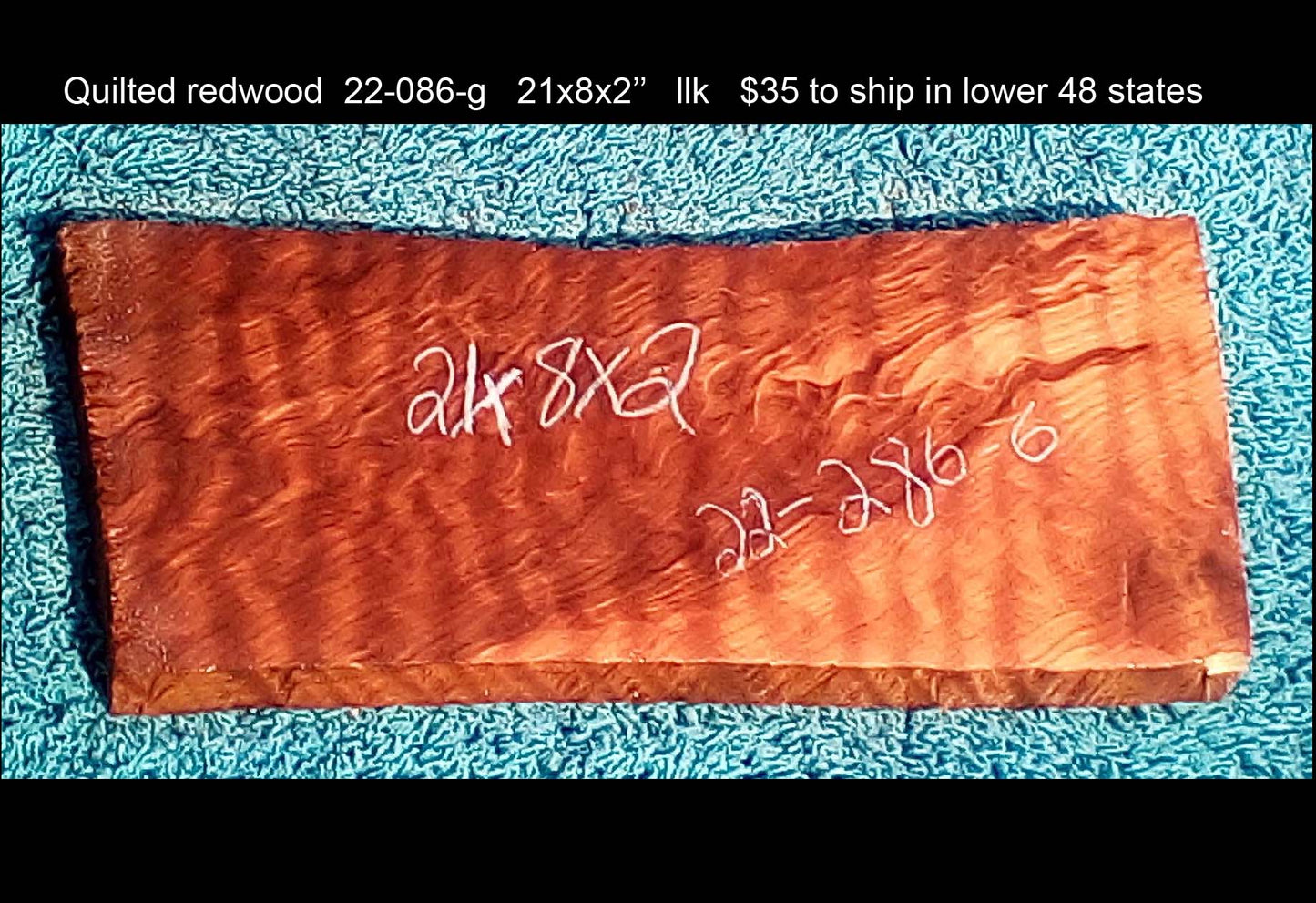 quilted Redwood slab | guitar billet | river table | DIY crafts | g22-286