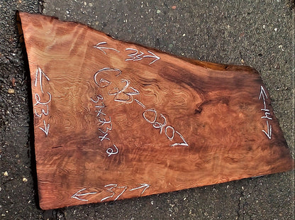 Quilted redwood | guitar blank | burl table | DIY crafts | g23-0207