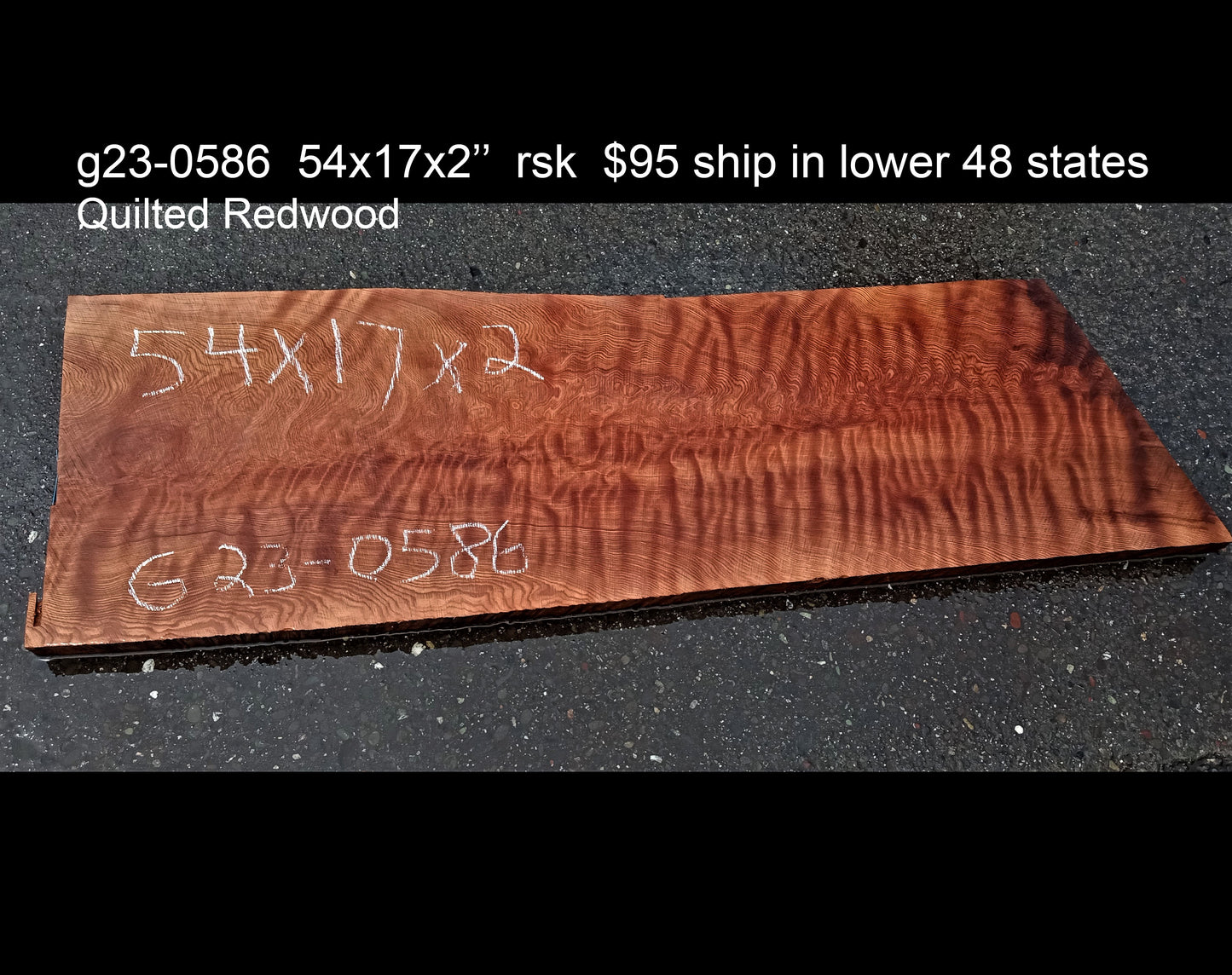 Quilted redwood | guitar billet | wood turning | DIY crafts | g23-0586