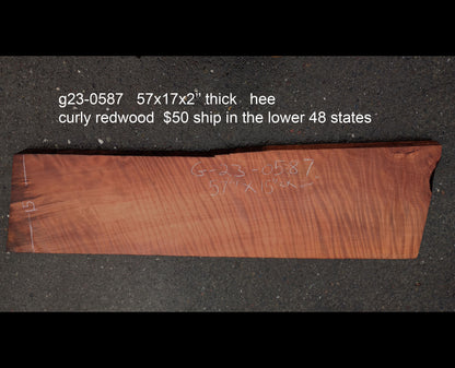 Quilted redwood curly | craft woods | DIY craft woods | g23-0587