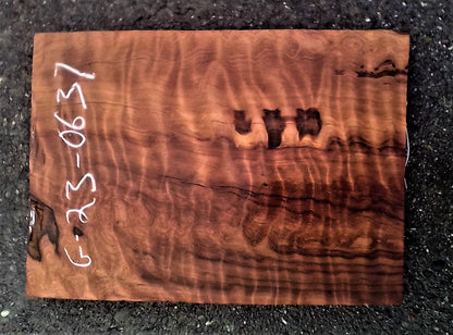 Quilted redwood | guitar billet | wood turning | DIY crafts | g23-0637