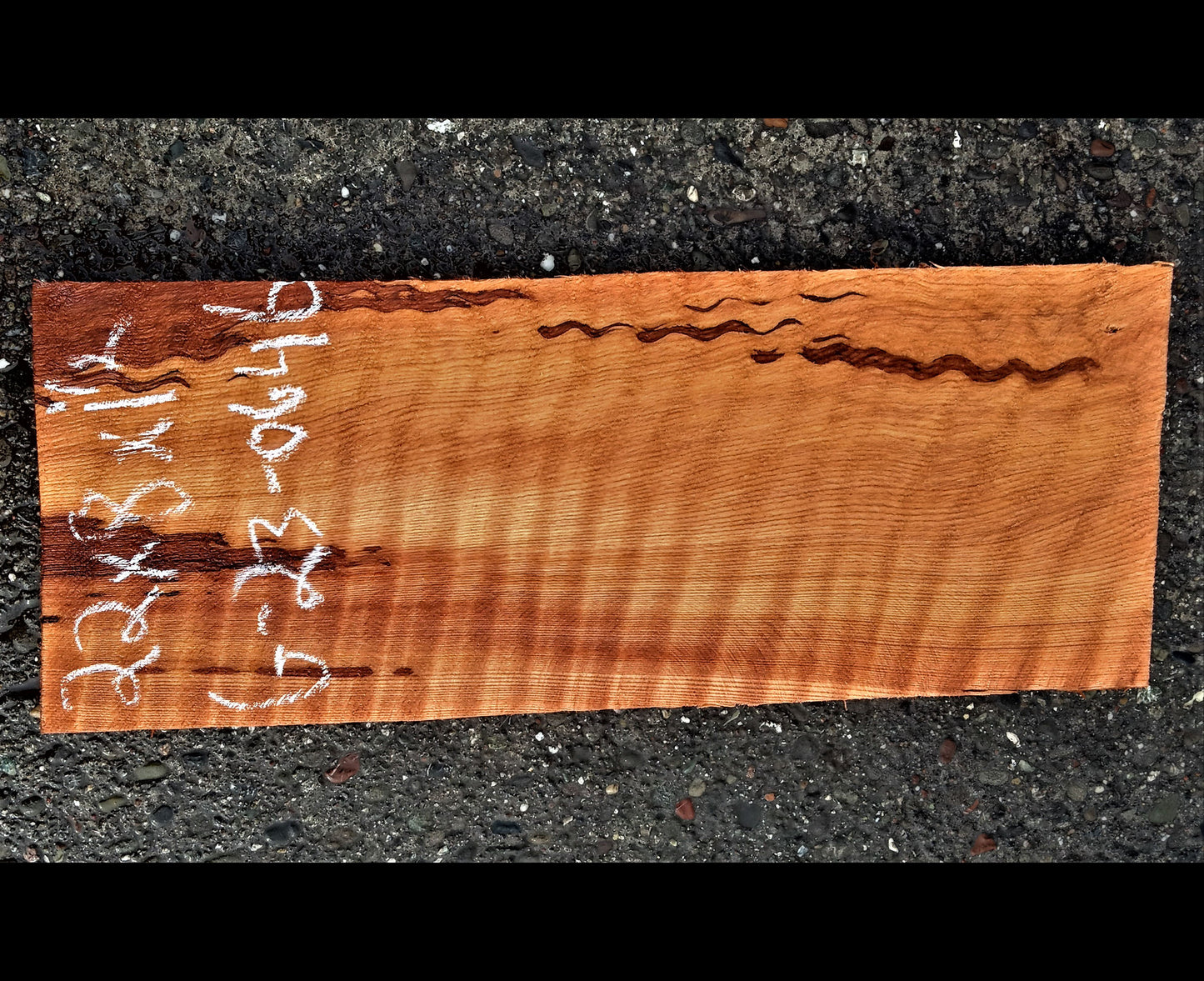 curly redwood | guitar billet | wood turning | DIY crafts | g23-0646