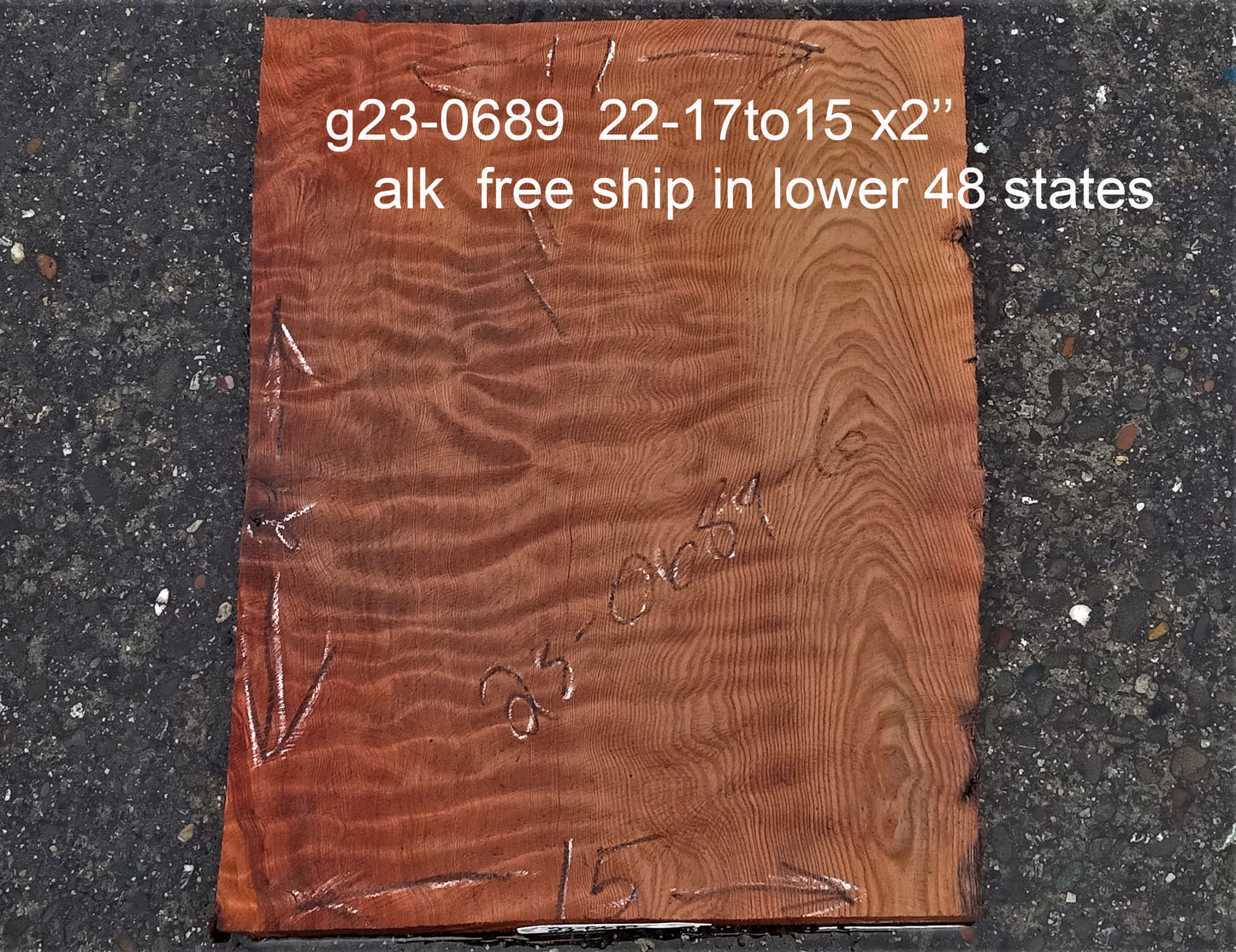 Quilted redwood | guitar billet | wood turning | DIY crafts | g23-0689