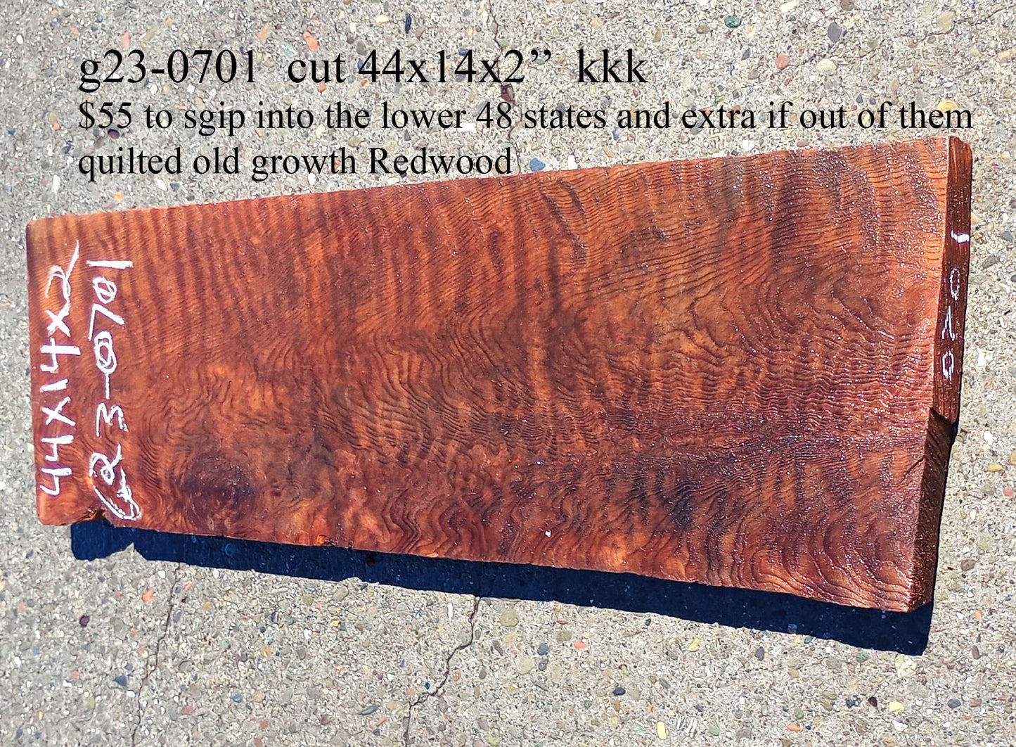 Quilted Redwood | DIY Craft Wood | Guitar | Luthier | R23-0701