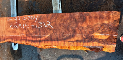 Quilted redwood | guitar billet | wood turning | DIY crafts | g23-0704