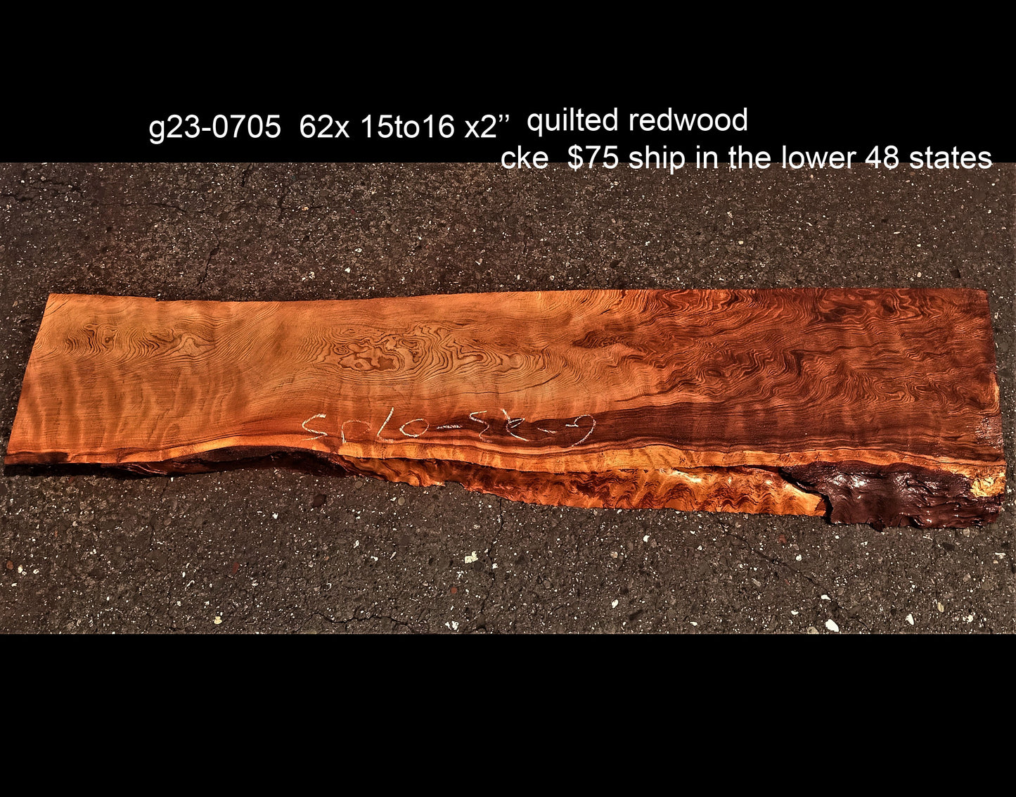 Quilted redwood | guitar billet | wood turning | DIY crafts | g23-0705