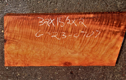 Quilted redwood | guitar billet | wood turning | DIY crafts | g23-0707