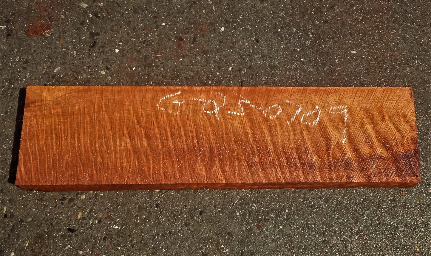 Quilted redwood | guitar billet | wood turning | DIY crafts | g23-0709