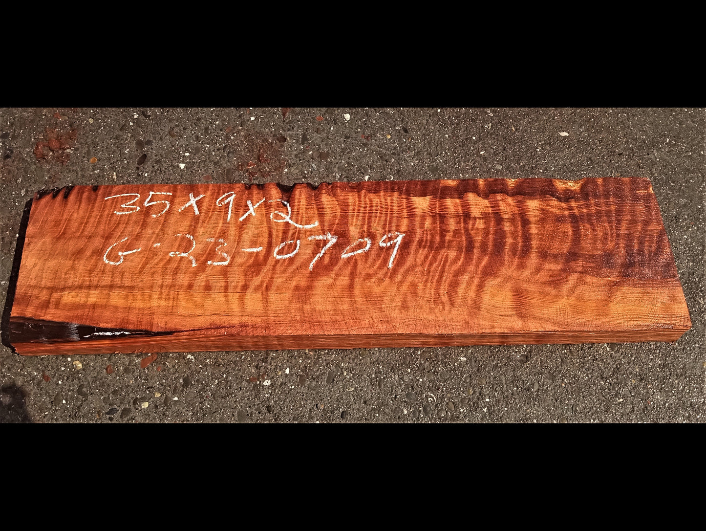 Quilted redwood | guitar billet | wood turning | DIY crafts | g23-0709
