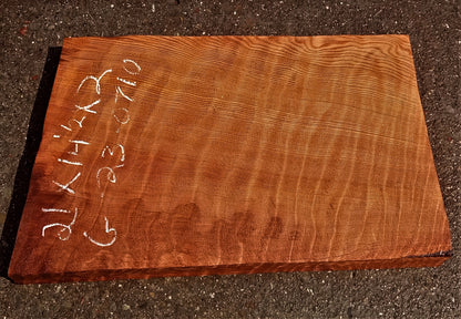 Quilted redwood | guitar billet | wood turning | DIY crafts | g23-0710