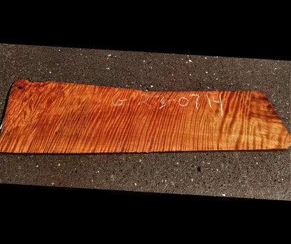 Quilted redwood | guitar billet | wood turning | DIY crafts | g23-0714