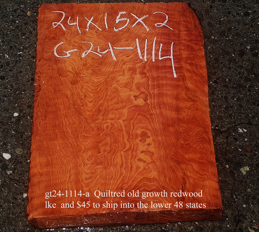 Redwood Guitar Slab | Craft wood | Luthier Wood | Redwood | G24-1114