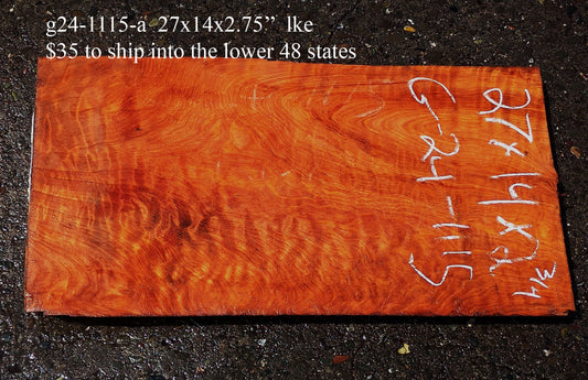 Redwood Guitar Slab | Curly Redwood | Luthier Wood | G24-1115