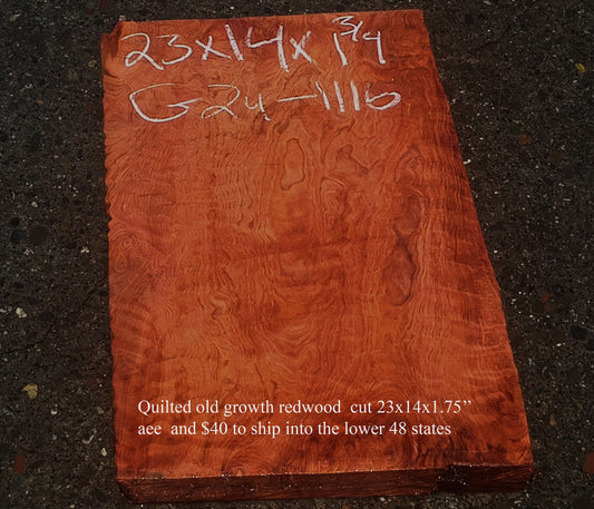 Redwood Guitar Slab | Craft wood | Luthier Wood | Redwood | G24-1116