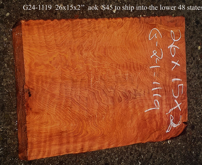 Redwood Guitar Slab | Craft wood | Luthier Wood | Quilted | G24-1119