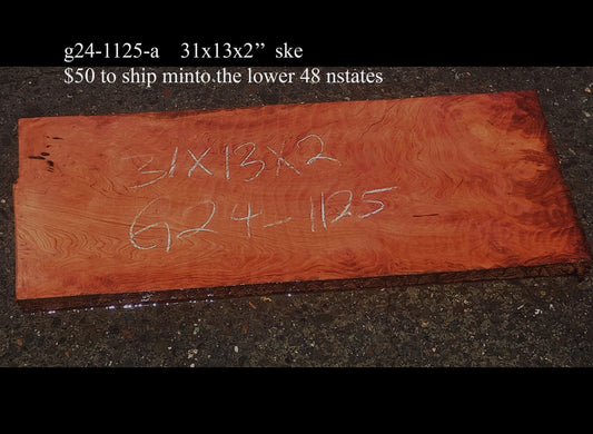 Redwood Guitar Slab | Craft wood | Luthier Wood | Quilted | G24-1125