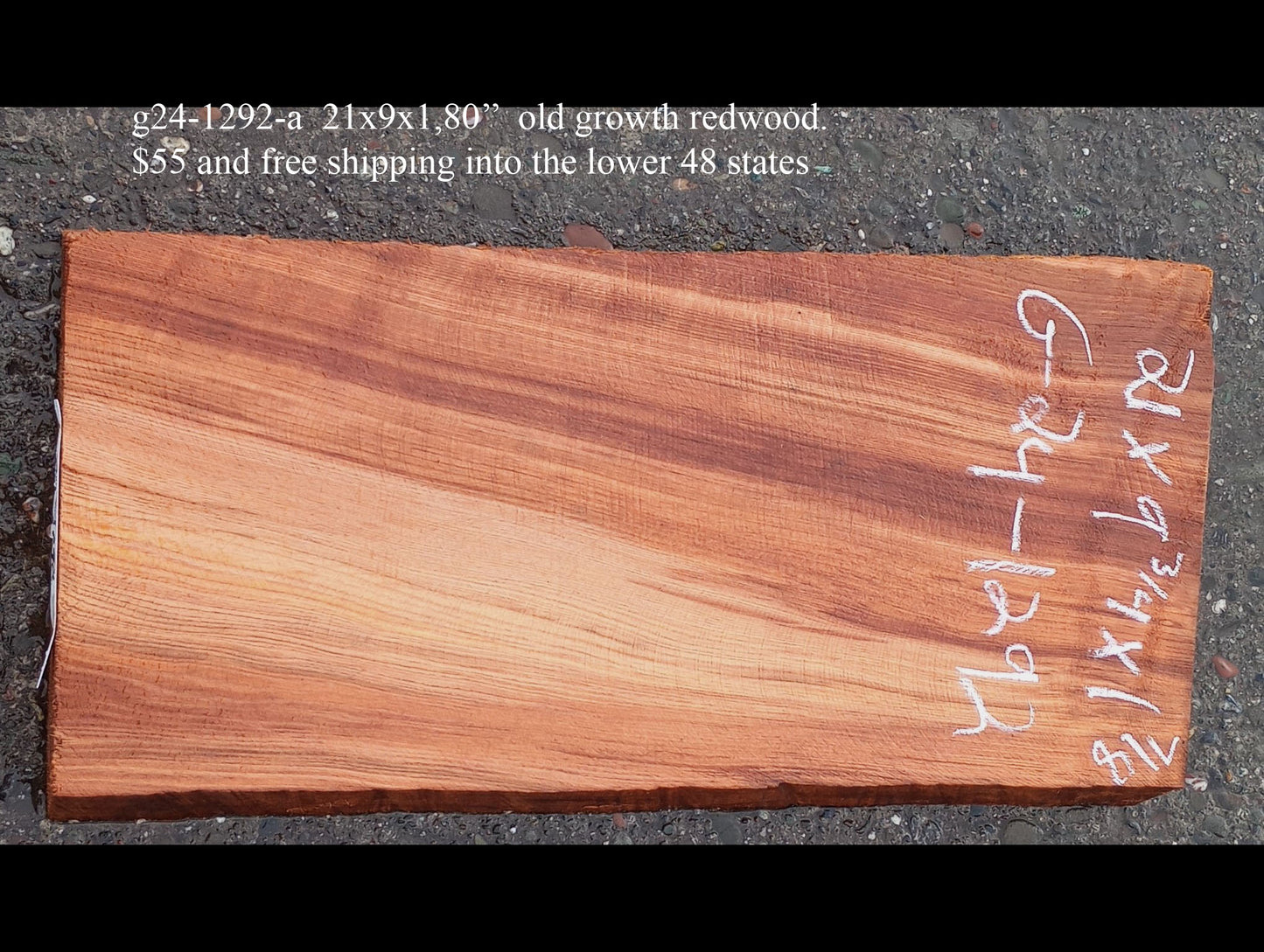 Redwood Guitar Slab | Old Growth Redwood | Luthier Wood | G24-1292