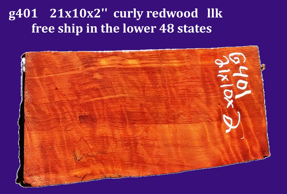 Curly Redwood | Old Growth | DIY | Crafts | guitar billet | G401