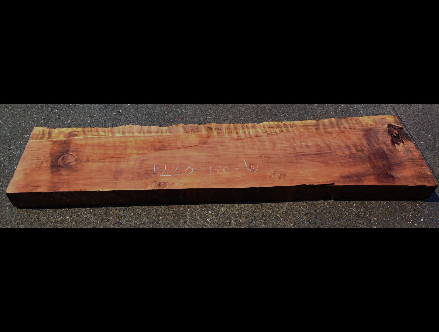 curly redwood mantel | fireplace shelf | live edge mantel | man24-0771