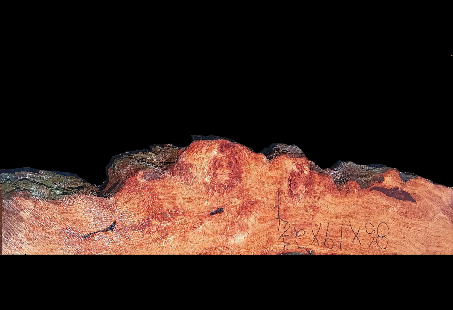 Redwood Mantel | Fireplace Shelf | Live Edge Mantel | man24-1149