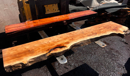 poplar Mantel | Fireplace Shelf | Live Edge Mantel | M24-1228