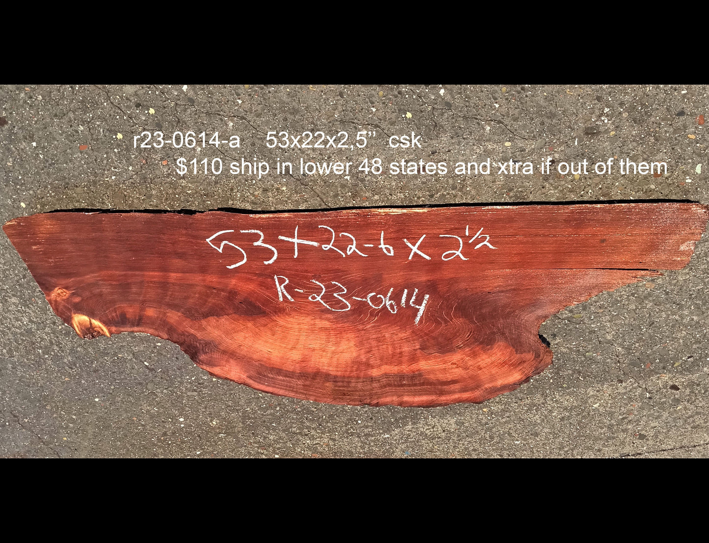 Redwood curly slab | live edge | river table | burl table | DIY | r23-0614