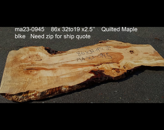 quilted maple slab | craft woods | DIY | river table | ma23-0945