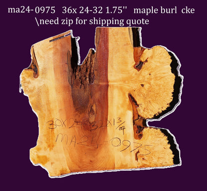 Maple Burl Log Cut | River Table | Wall Art | Epoxy Idea | DIY | MA24-0975
