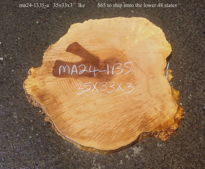 Maple Burl Slab | Cookie Cut | Craft Woods | DIY | River Table | MA24-1135