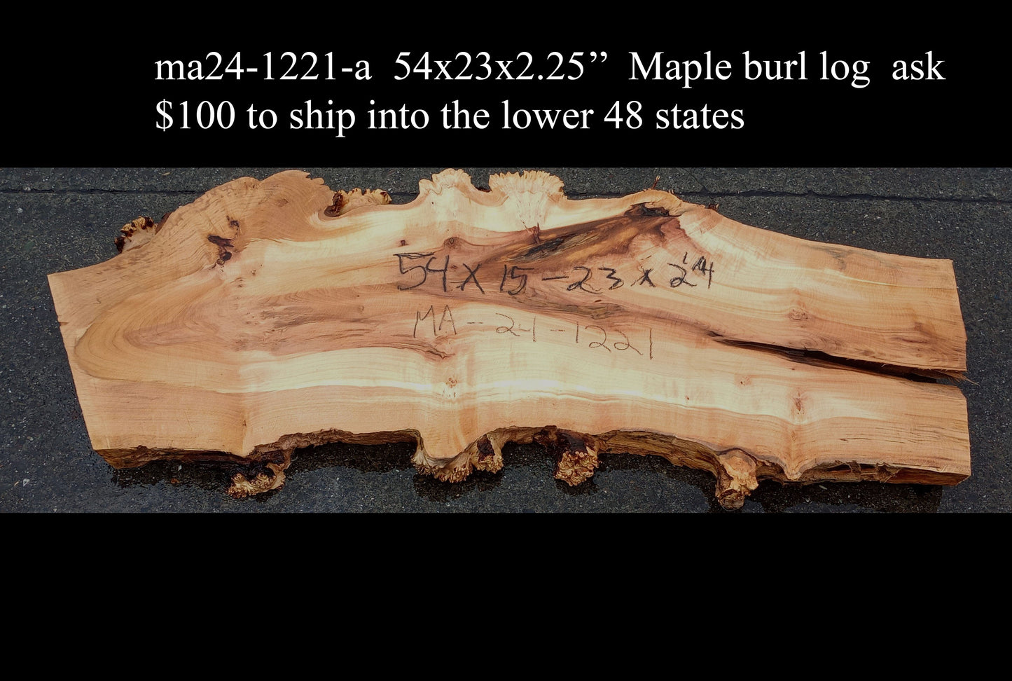 Maple Burl Slab | Maple | Table Slab | Epoxy Idea | MA24-1221