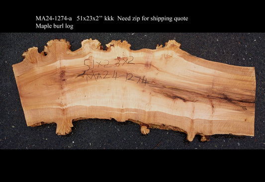 Maple Burl Slab | Maple | Table Slab | Epoxy Idea | MA24-1274