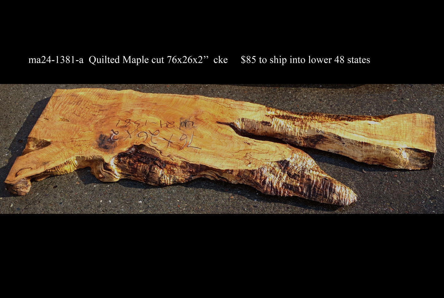 Quilted Maple Slab | Craft Woods | DIY | River Table | MA24-1381