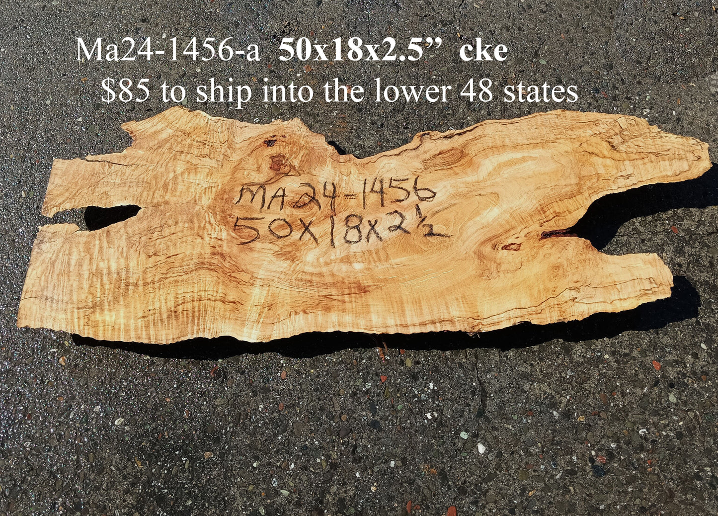 Maple Slab | Craft Woods | DIY | River Table | MA24-1456