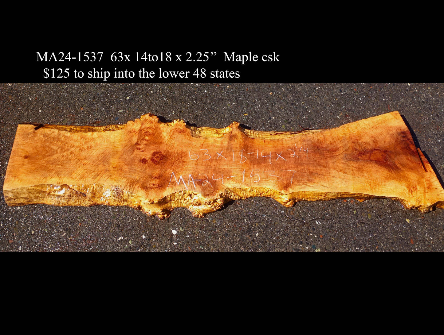 Maple Burl Slab | Maple | Table Slab | Epoxy Idea | ma24-1537