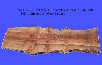 Maple Burl Slab | Maple | Table Slab | Epoxy Idea | ma24-1539